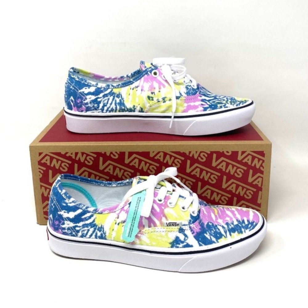 Vans Women's Size Comfycush Authentic Tie-Dye Orchid Low Sneakers